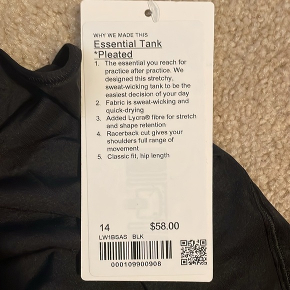 Lululemon Essential Pleated Tank - Picture 2 of 4